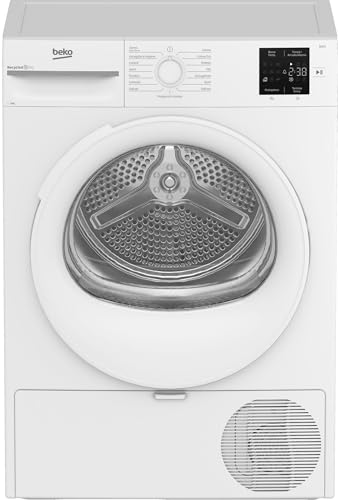 Beko Asciugatrice BMTR38W 8 Kg, con Pompa di calore, Libera Installazione, Display digitale, Classe energetica D - Design e materiali