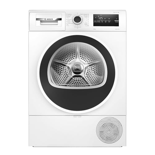 Bosch - Asciugatrice con pompa di calore, 8 kg, serie 4, Easy Clean, AutoDry, Antirughe, Bianco, WTR85V00ES - Design e materiali