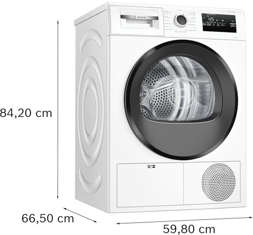 Bosch WTH85298II Serie 4 Asciugatrice smart a pompa di calore, 8 kg, Classe energetica E, Sensori di asciugatura intelligenti, Filtro semplice da pulire, Consumi ridotti,Bianco, 60 Cm - Prova pratica