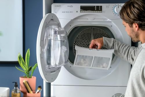 Candy Smart Pro CRO EH9N2TE-S, Asciugatrice 9KG, Pompa di calore, App HOn, Woolmark Certification, Rumorosità (dB) 66, Wi-Fi + BLE, 85 x 60 x 58.5 (A x L x P cm), Bianco - Classe D - Prova pratica