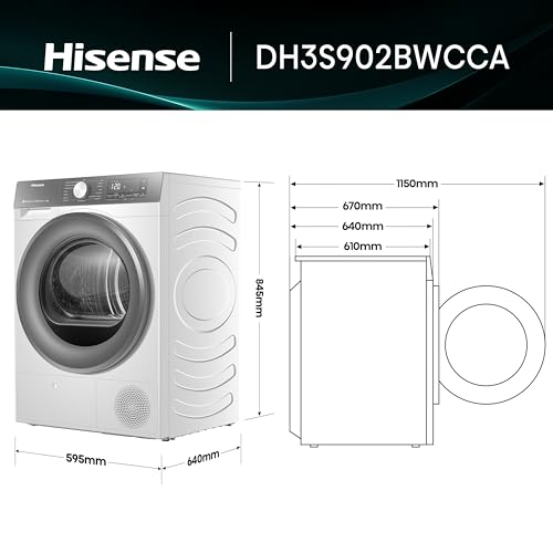 Hisense DH3S902BWCCA Asciugatrice A Pompa Di Calore, 9 Kg, A+++/C, Bianco/Silver, Big Display, 16 programmi, Refresh,WiFi, Porta Reversibile - Prova pratica