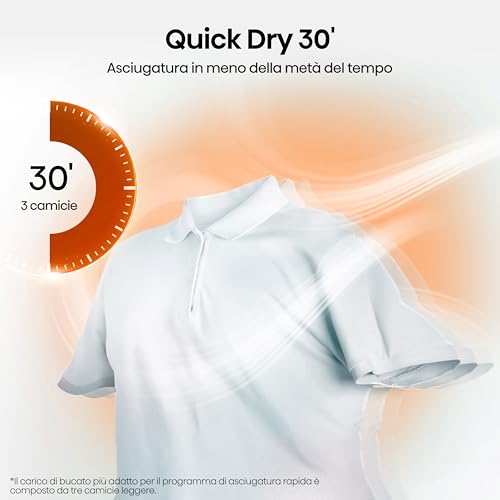 Hisense DHQE900UWDC Asciugatrice A Pompa Di Calore, 9 Kg, D, Bianco, Big Display, 15 programmi, Refresh - Dettaglio recensione 4