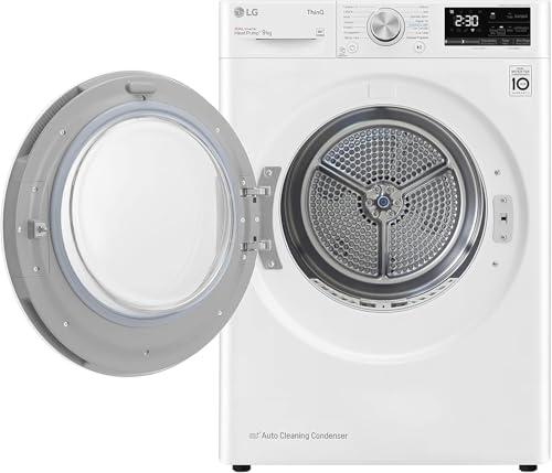 LG RH90V9AVHN Asciugatrice Smart a Carica Frontale 9 Kg, Classe C, Condensazione con Pompa di Calore, Wi-Fi con SmartThinQ, Eco Hybrid, Allergy Care, 60 x 69 x 85 cm - Bianco - Dettaglio recensione 4