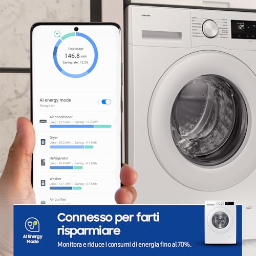 Samsung Lavatrice Crystal Clean WW90CGC04DTEET Libera installazione, 9 Kg, Wifi, Ecobubble, Vapore, Carica Frontale, 60l x 85h x 55p cm - Prova pratica